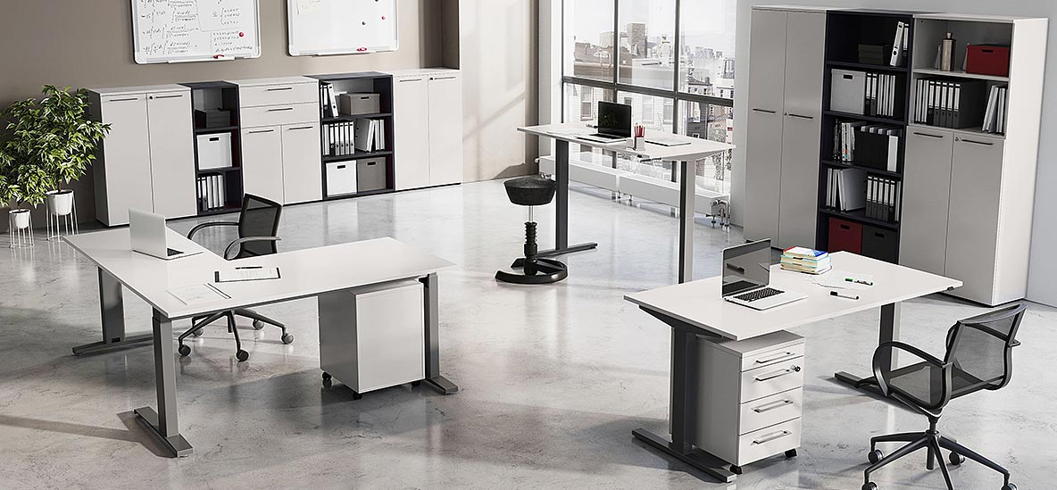 Möbelprogramm Agenda Office Lichtgrau