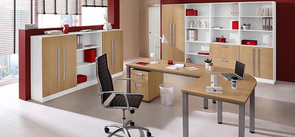 Möbelprogramm Akandia Weiß/Eiche