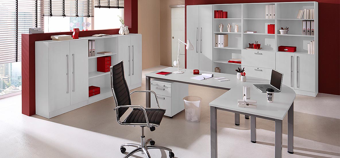 Möbelprogramm Akandia Lichtgrau