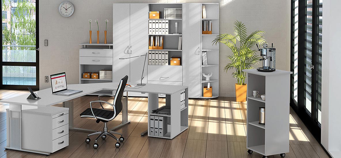 Möbelprogramm Flex Lichtgrau