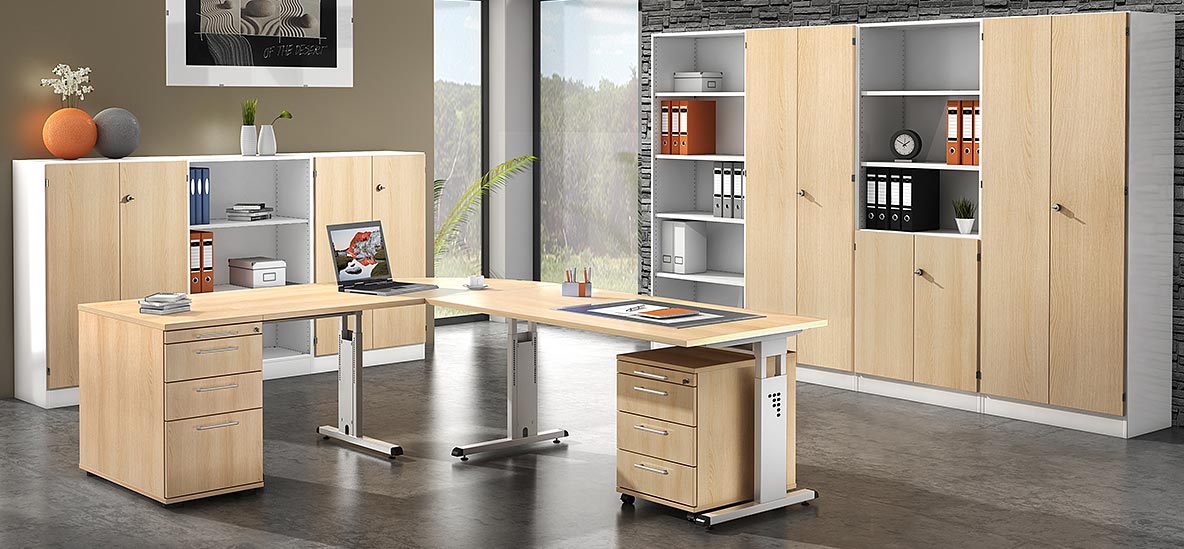 Möbelprogramm Gradeo Eiche/Weiß