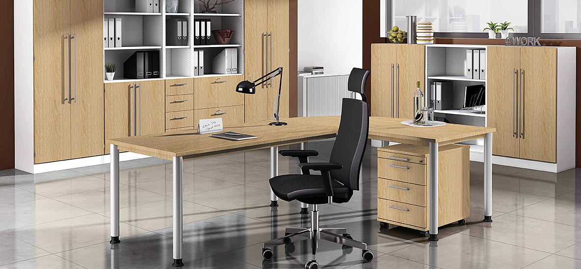 Möbelprogramm Orbis Eiche/Weiß