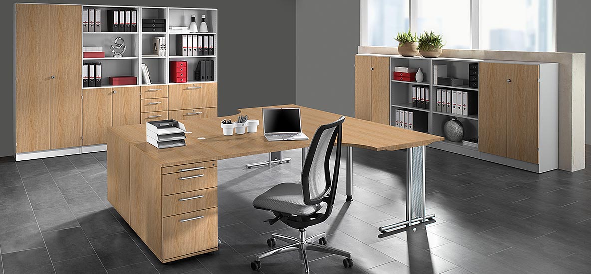 Möbelprogramm Prokura Eiche/Weiß