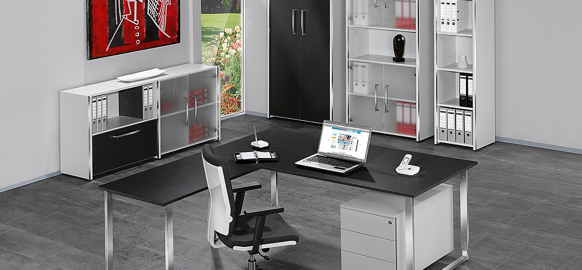 Möbelprogramm Yukon Anthrazit/Weiß