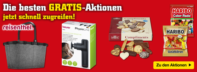 Werbung für die besten Gratis-Aktionen